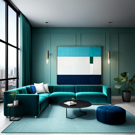 blue green living room ideas