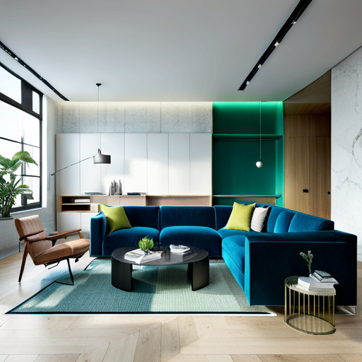 blue green living room ideas