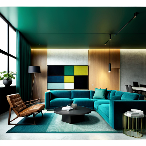 blue green living room ideas