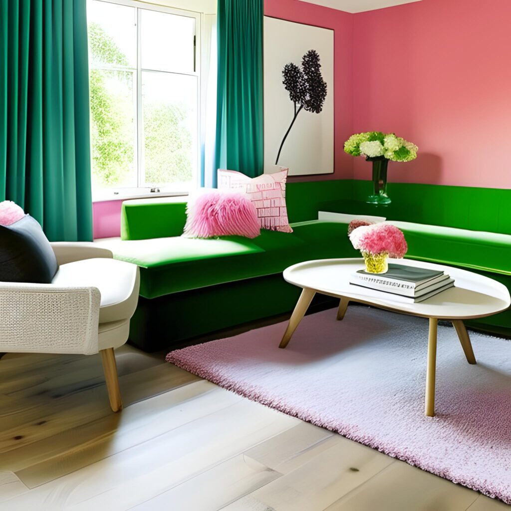 green and pink room ideas