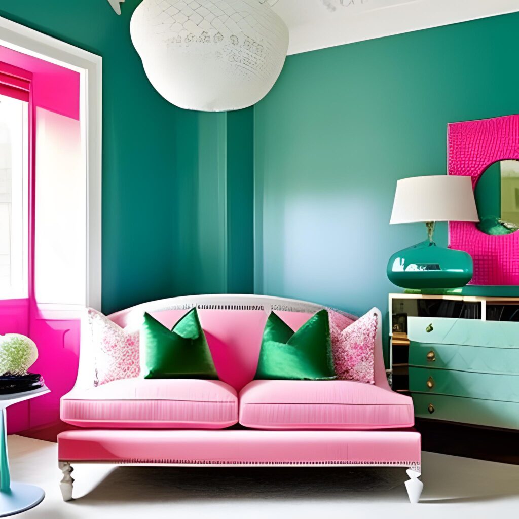 green and pink room ideas