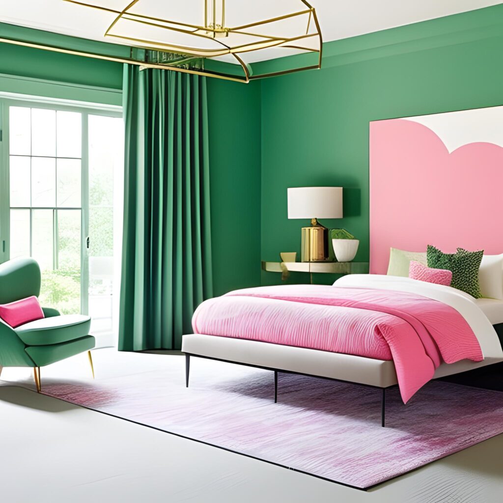 green and pink bedroom ideas