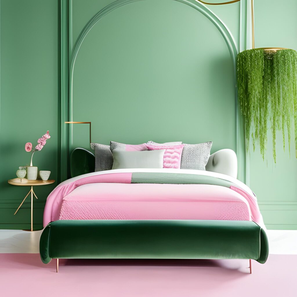 green and pink bedroom ideas