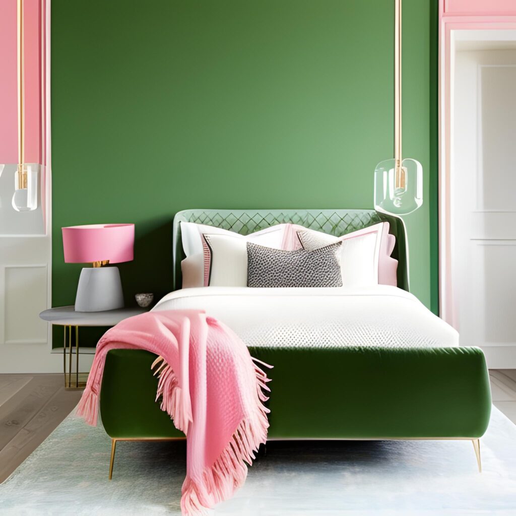 green and pink bedroom ideas