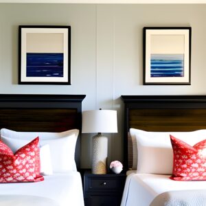 artwork above nightstands