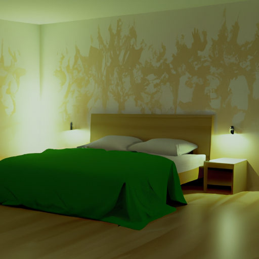 forest green accent wall bedroom