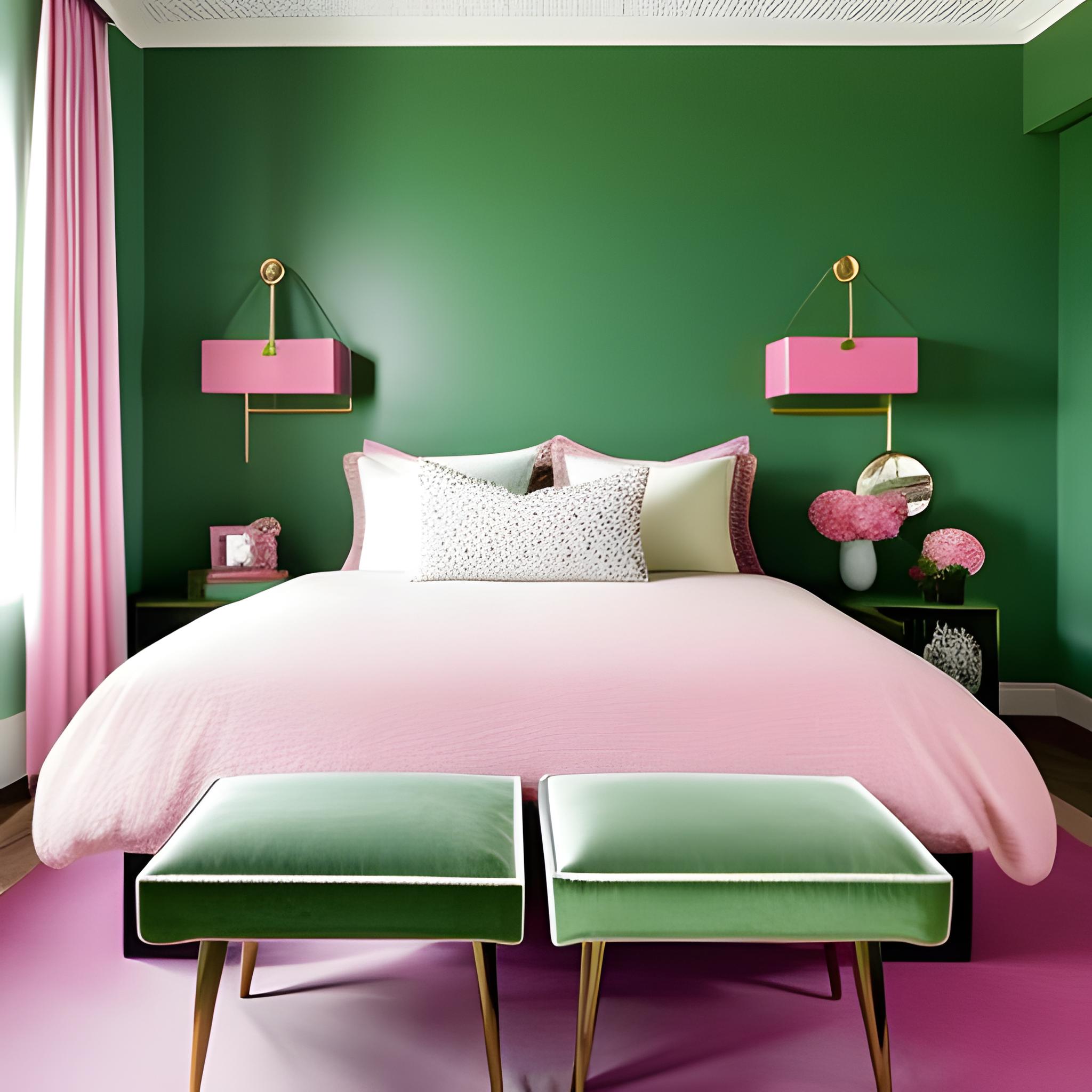 green and pink bedroom ideas