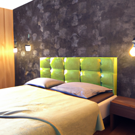 bedrooms with green accent wall