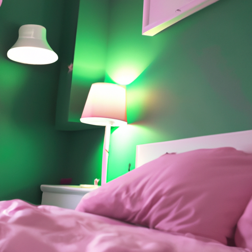 pink and green bedroom